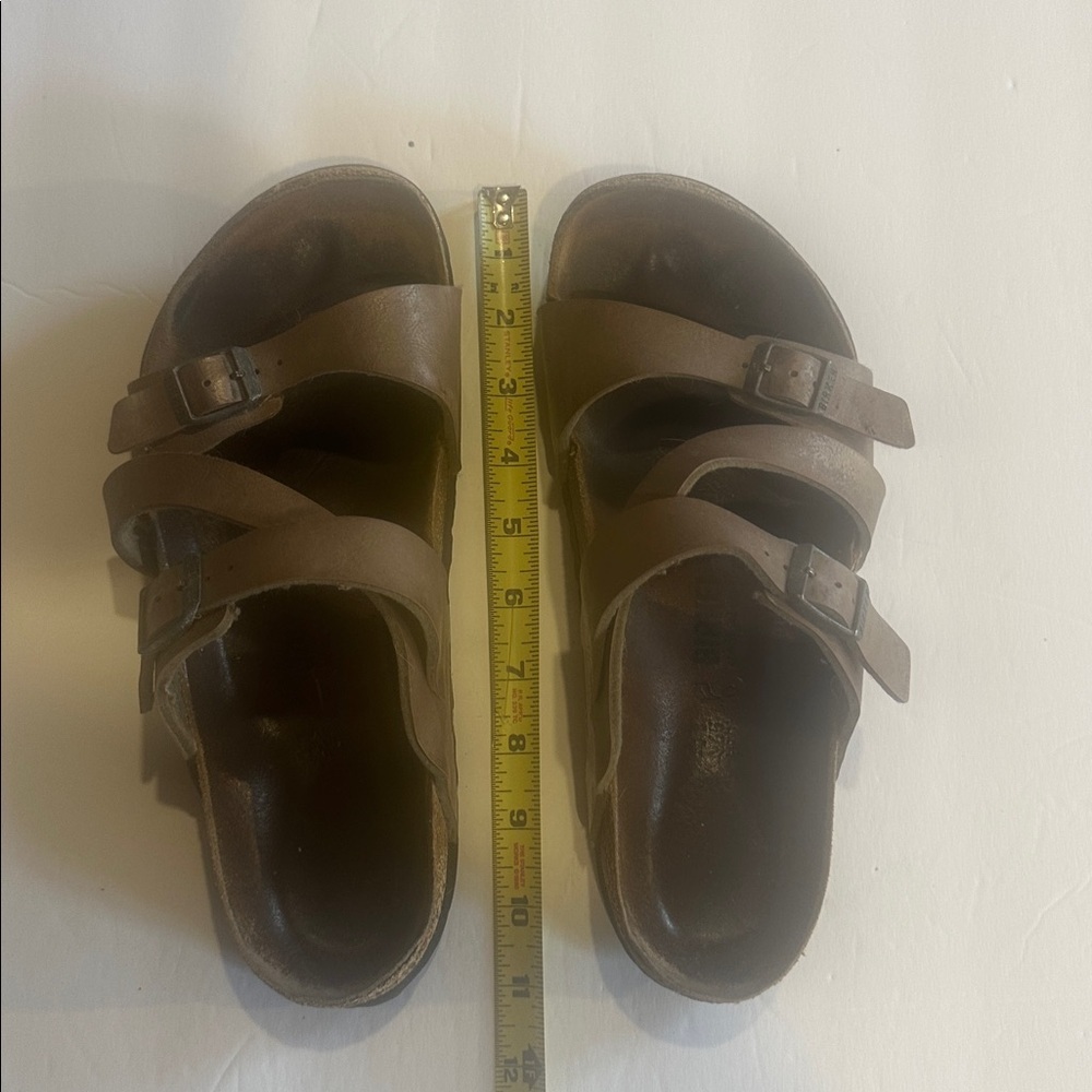 Birkenstock Birken Brown Double Strap slip on Sandals made in Germany leather - Picture 11 of 11
